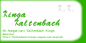 kinga kaltenbach business card